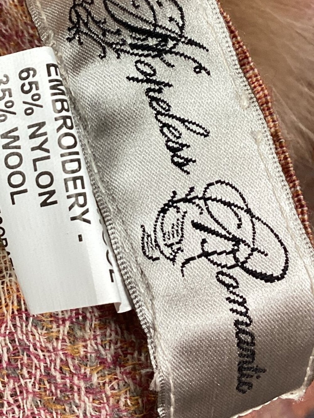 Embroidered Paisley Shawl Wrap with Fox Fur Trim and Tassels - Picture 7 of 13
